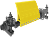 Limpiador de banda primario amarillo tipo MHD con hoja de poliuretano